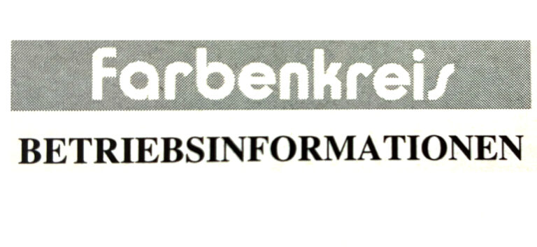 1985 farbenkreis Betriebsinformation